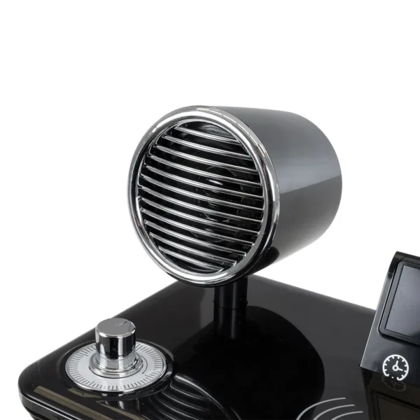 GLOBOSTAR® OLDY 76563 Μοντέρνο Επιτραπέζιο Φωτιστικό Γραφείου με Ασύρματη Φόρτιση 15W 3A, 5W Bluetooth Ηχείο & Ψηφιακό Ρολόι LED 3W 300lm 120° DC 5V με USB-C IP20 Ρυθμιζόμενο Λευκό CCT με Αφή 2700K/4500K/6000K Dimmable - Sanan SMD Chip - Μαύρο - Μ13 x Π25 x Υ38cm - 2 Χρόνια Εγγύηση - Image 8
