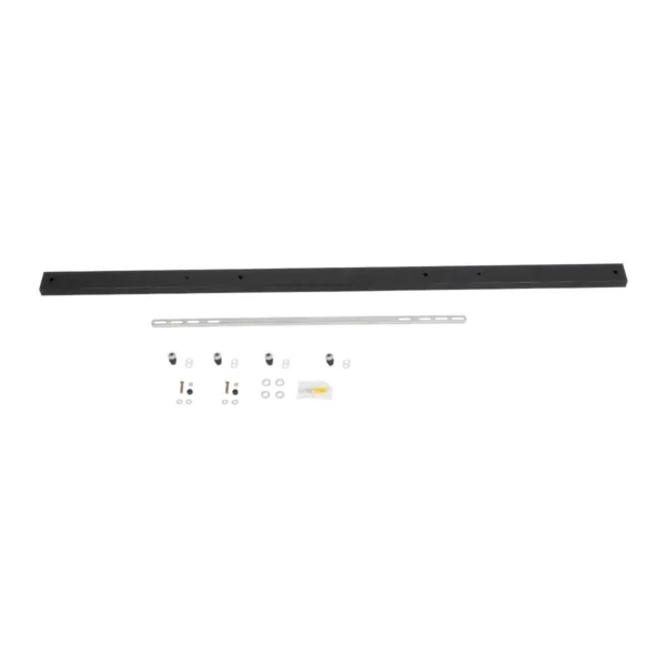 GLOBOSTAR® WALLBASE 77525 Γραμμική Μεταλλική Ροζέτα για Κρέμαση 4 Φωτιστικών - Μαύρο - Μ120 x Π5 x Υ2cm - Image 2