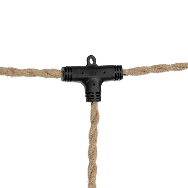 GLOBOSTAR® WHIP 77676 Μοντέρνο DIY Φωτιστικό με Υφασμάτινο Καλώδιο, Ντουί 3 x E27, Διακόπτη On/Off & Πρίζα AC 220-240V IP20 - Μπεζ & Μαύρο - Μ650 x Π5.5 x Υ100cm - Image 3