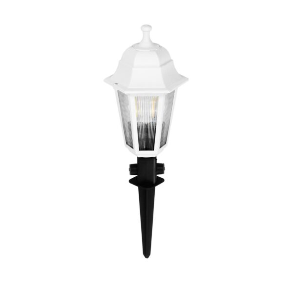 GloboStar® VITRO 203-0203 Vintage Καρφωτό Φωτιστικό Φαναράκι Μονόφωτο 1 x E27 IP44 Λευκό Πλαστικό Σώμα - Μ16 x Π16 x Υ51cm