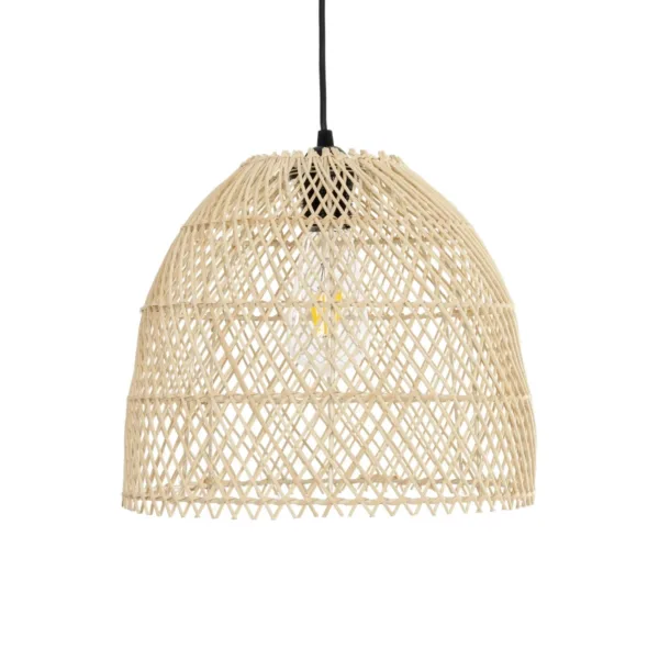 GloboStar® CESTINO 204-0178 Boho Κρεμαστό Φωτιστικό Οροφής Μονόφωτο 1 x E27 AC 220-240V IP20 Μπεζ - Μ30 x Π30 x Υ25cm - Image 3