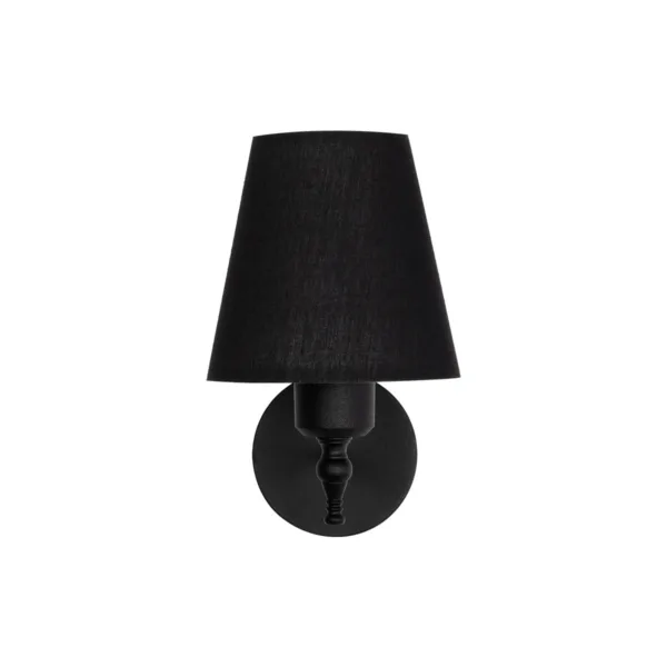 GloboStar® ELEGANTE 204-0185 Μοντέρνο Φωτιστικό Τοίχου Απλίκα Μονόφωτο 1 x E27 AC 220-240V IP20 Μαύρο - Μ14 x Π14 x Υ26cm - Image 2