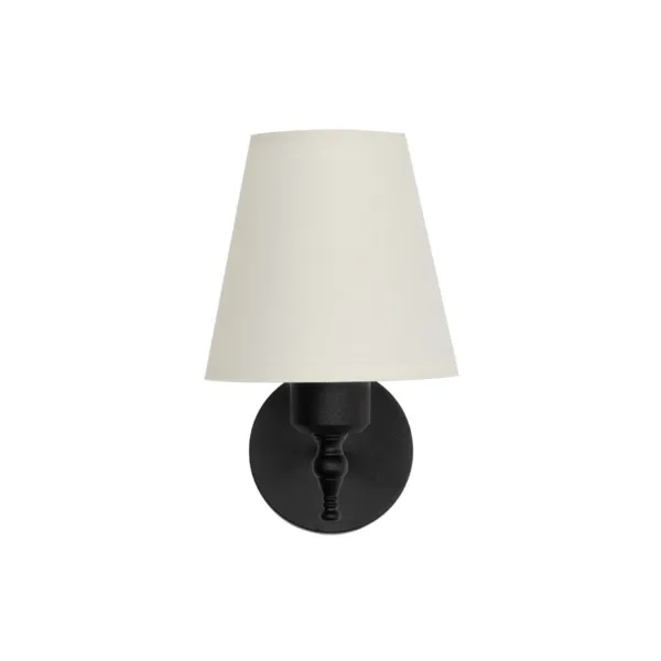 GloboStar® ELEGANTE 204-0186 Μοντέρνο Φωτιστικό Τοίχου Απλίκα Μονόφωτο 1 x E27 AC 220-240V IP20 Μπεζ & Μαύρο - Μ14 x Π14 x Υ26cm - Image 2