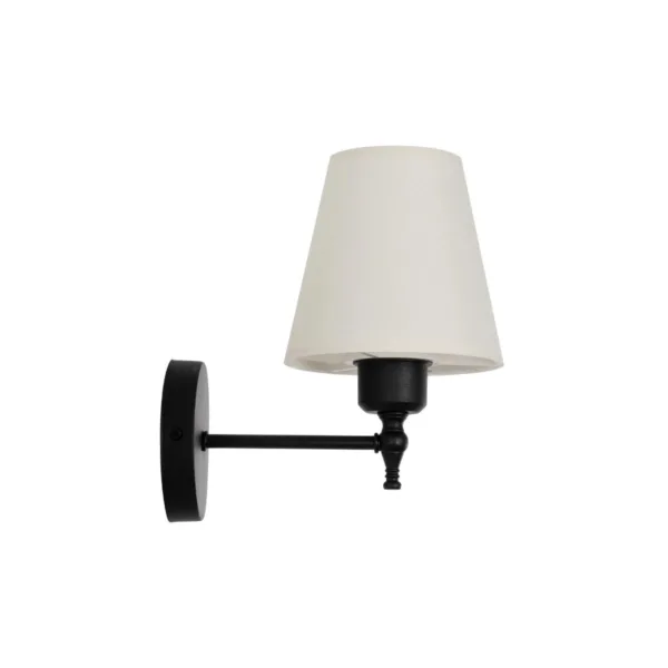 GloboStar® ELEGANTE 204-0186 Μοντέρνο Φωτιστικό Τοίχου Απλίκα Μονόφωτο 1 x E27 AC 220-240V IP20 Μπεζ & Μαύρο - Μ14 x Π14 x Υ26cm - Image 3