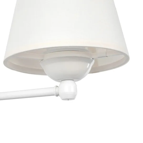 GloboStar® ELEGANTE 204-0187 Μοντέρνο Φωτιστικό Τοίχου Απλίκα Μονόφωτο 1 x E27 AC 220-240V IP20 Μπεζ & Λευκό - Μ14 x Π14 x Υ26cm - Image 4