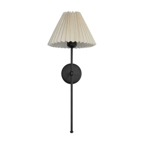 GloboStar® LING 204-0188 Μοντέρνο Φωτιστικό Τοίχου Απλίκα Μονόφωτο 1 x E27 AC 220-240V IP20 Μπεζ & Μαύρο - Μ22 x Π22 x Υ50cm - Image 2