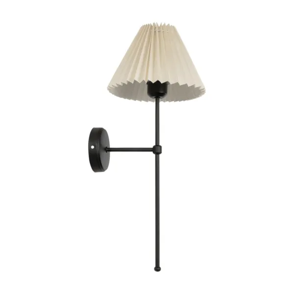 GloboStar® LING 204-0188 Μοντέρνο Φωτιστικό Τοίχου Απλίκα Μονόφωτο 1 x E27 AC 220-240V IP20 Μπεζ & Μαύρο - Μ22 x Π22 x Υ50cm - Image 3