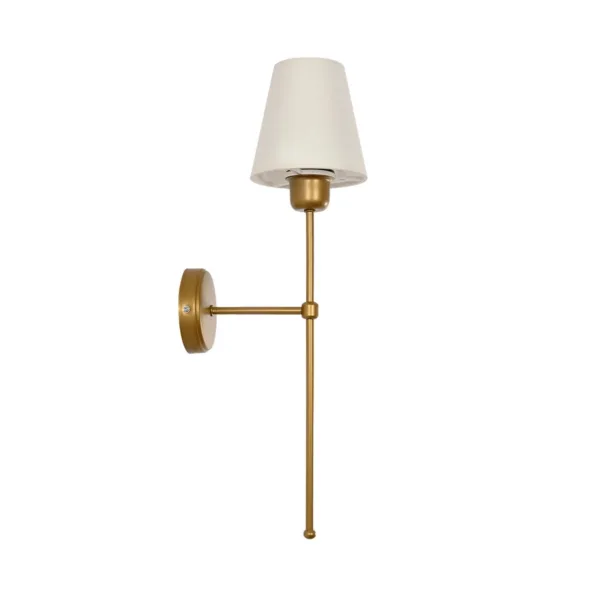 GloboStar® LING 204-0189 Μοντέρνο Φωτιστικό Τοίχου Απλίκα Μονόφωτο 1 x E27 AC 220-240V IP20 Μπεζ & Μαύρο - Μ13 x Π13 x Υ50cm - Image 3