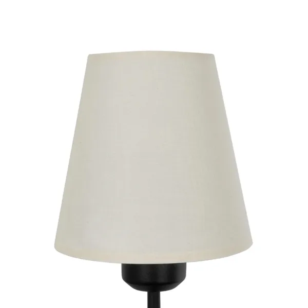 GloboStar® LING 204-0190 Μοντέρνο Φωτιστικό Τοίχου Απλίκα Μονόφωτο 1 x E27 AC 220-240V IP20 Μπεζ & Μαύρο - Μ13 x Π13 x Υ50cm - Image 4