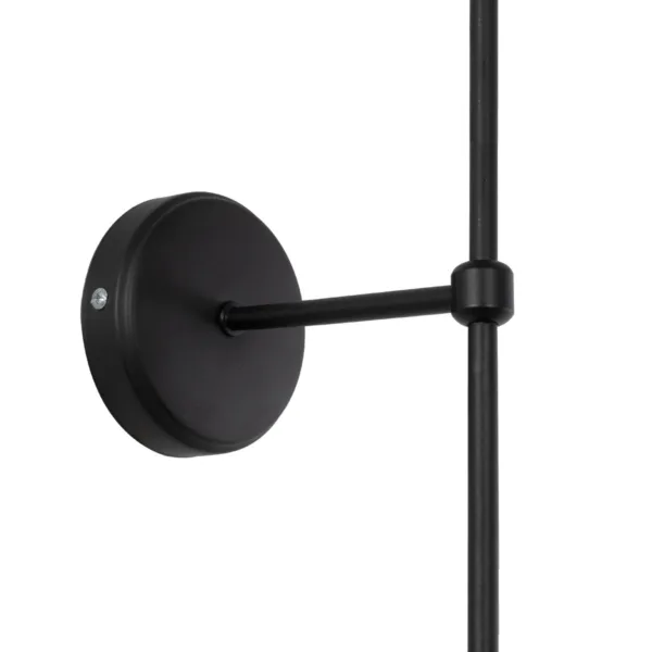 GloboStar® LING 204-0190 Μοντέρνο Φωτιστικό Τοίχου Απλίκα Μονόφωτο 1 x E27 AC 220-240V IP20 Μπεζ & Μαύρο - Μ13 x Π13 x Υ50cm - Image 5