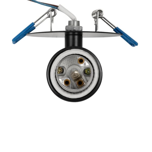 GloboStar® SARA 999-0058 Χωνευτό Φωτιστικό Οροφής Σποτ Μονόφωτο 1 x E27 IP20 Μαύρο Μέταλλο - Μ8,5 x Π8,5 x Υ11cm - Image 2