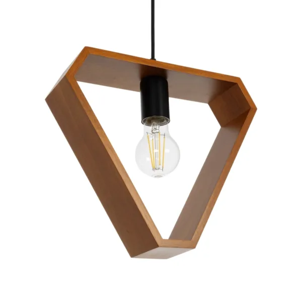 GLOBOSTAR® ELISE 999-0034 Μοντέρνο Κρεμαστό Φωτιστικό Οροφής με Ντουί 3 x E27 AC 220-240V IP20 - Καφέ & Μαύρο - Μ74 x Π9 x Υ40cm - Image 4