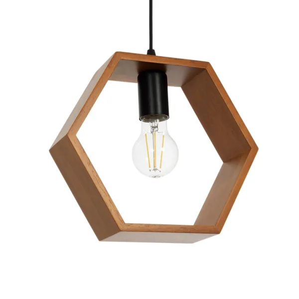 GLOBOSTAR® ELISE 999-0034 Μοντέρνο Κρεμαστό Φωτιστικό Οροφής με Ντουί 3 x E27 AC 220-240V IP20 - Καφέ & Μαύρο - Μ74 x Π9 x Υ40cm - Image 6