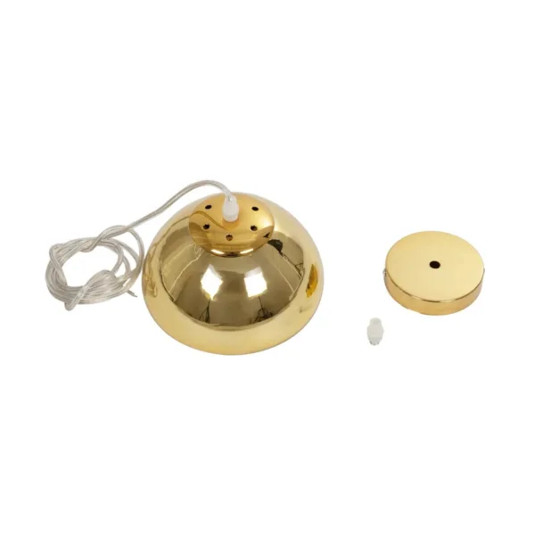 GLOBOSTAR® CRISTIN 999-0037 Μοντέρνο Κρεμαστό Φωτιστικό Οροφής με Ντουί 1 x G4 AC 220-240V IP20 - Χρυσό - Μ18 x Π18 x Υ13cm - Image 9