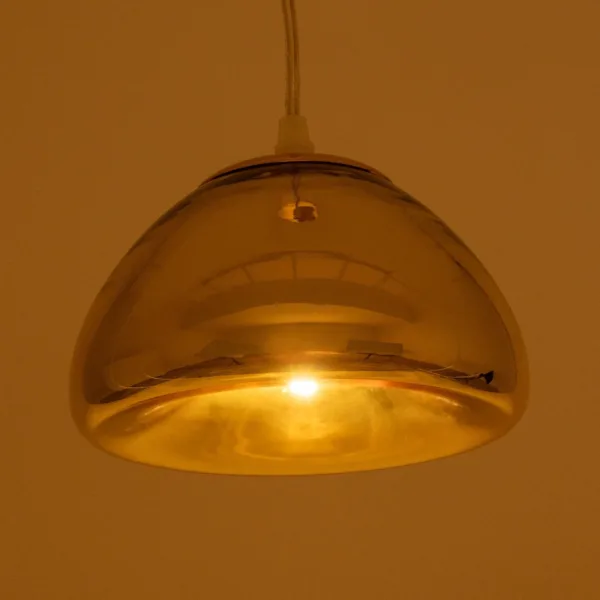 GLOBOSTAR® CRISTIN 999-0037 Μοντέρνο Κρεμαστό Φωτιστικό Οροφής με Ντουί 1 x G4 AC 220-240V IP20 - Χρυσό - Μ18 x Π18 x Υ13cm