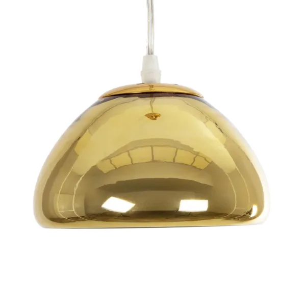 GLOBOSTAR® CRISTIN 999-0037 Μοντέρνο Κρεμαστό Φωτιστικό Οροφής με Ντουί 1 x G4 AC 220-240V IP20 - Χρυσό - Μ18 x Π18 x Υ13cm - Image 3