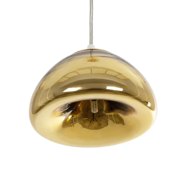GLOBOSTAR® CRISTIN 999-0037 Μοντέρνο Κρεμαστό Φωτιστικό Οροφής με Ντουί 1 x G4 AC 220-240V IP20 - Χρυσό - Μ18 x Π18 x Υ13cm - Image 4