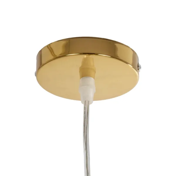 GLOBOSTAR® CRISTIN 999-0037 Μοντέρνο Κρεμαστό Φωτιστικό Οροφής με Ντουί 1 x G4 AC 220-240V IP20 - Χρυσό - Μ18 x Π18 x Υ13cm - Image 8