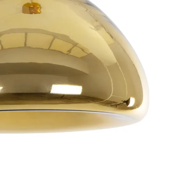 GLOBOSTAR® CRISTIN 999-0037 Μοντέρνο Κρεμαστό Φωτιστικό Οροφής με Ντουί 1 x G4 AC 220-240V IP20 - Χρυσό - Μ18 x Π18 x Υ13cm - Image 7