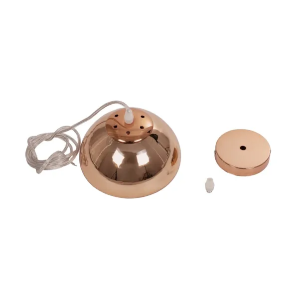 GLOBOSTAR® CRISTIN 999-0038 Μοντέρνο Κρεμαστό Φωτιστικό Οροφής με Ντουί 1 x G4 AC 220-240V IP20 - Χάλκινο - Μ18 x Π18 x Υ13cm - Image 9