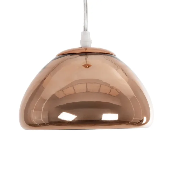 GLOBOSTAR® CRISTIN 999-0038 Μοντέρνο Κρεμαστό Φωτιστικό Οροφής με Ντουί 1 x G4 AC 220-240V IP20 - Χάλκινο - Μ18 x Π18 x Υ13cm - Image 3