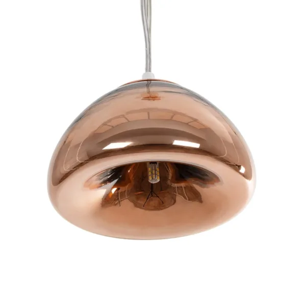 GLOBOSTAR® CRISTIN 999-0038 Μοντέρνο Κρεμαστό Φωτιστικό Οροφής με Ντουί 1 x G4 AC 220-240V IP20 - Χάλκινο - Μ18 x Π18 x Υ13cm - Image 4
