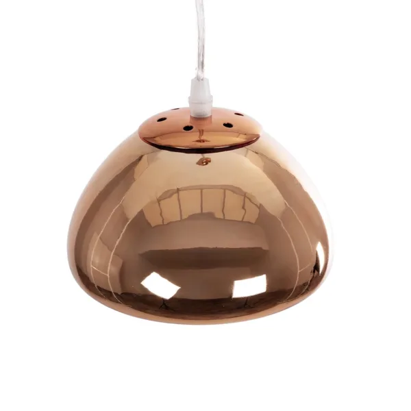 GLOBOSTAR® CRISTIN 999-0038 Μοντέρνο Κρεμαστό Φωτιστικό Οροφής με Ντουί 1 x G4 AC 220-240V IP20 - Χάλκινο - Μ18 x Π18 x Υ13cm - Image 5