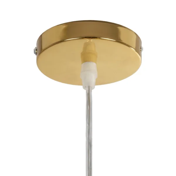 GLOBOSTAR® CRISTIN 999-0039 Μοντέρνο Κρεμαστό Φωτιστικό Οροφής με Ντουί 1 x E27 AC 220-240V IP20 - Χρυσό - Μ18 x Π18 x Υ13cm - Image 7