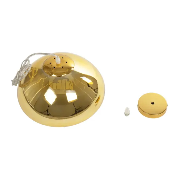 GLOBOSTAR® CRISTIN 999-0039 Μοντέρνο Κρεμαστό Φωτιστικό Οροφής με Ντουί 1 x E27 AC 220-240V IP20 - Χρυσό - Μ18 x Π18 x Υ13cm - Image 8