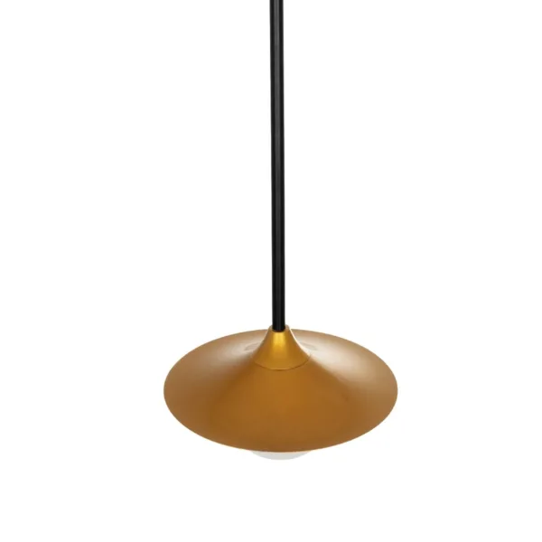 GLOBOSTAR® JOLIET 999-0042 Μοντέρνο Κρεμαστό Φωτιστικό Οροφής με Ντουί 1 x G9 AC 220-240V IP20 - Μαύρο & Χρυσό - Μ20 x Π20 x Y43cm - Image 6