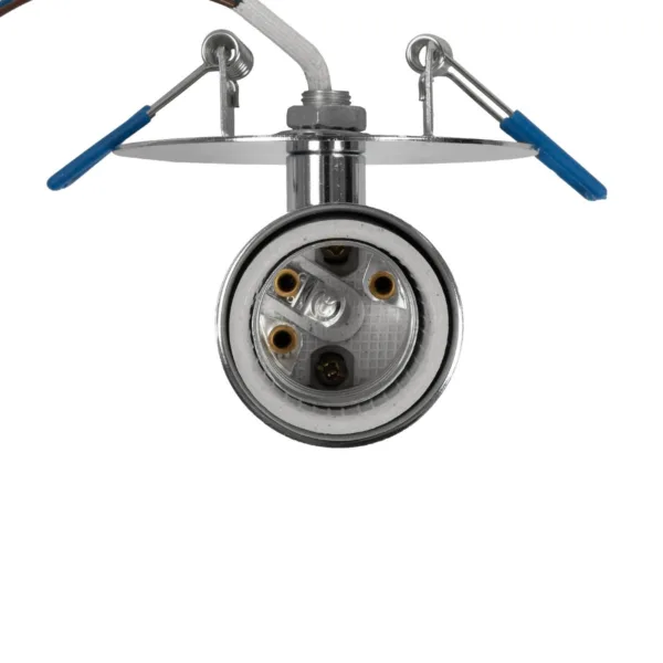 GloboStar® SARA 999-0059 Χωνευτό Φωτιστικό Οροφής Σποτ Μονόφωτο 1 x E27 IP20 Ασημί Μέταλλο - Μ8,5 x Π8,5 x Υ11cm - Image 2