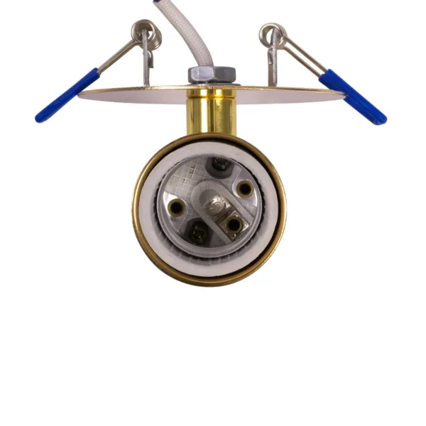 GloboStar® SARA 999-0060 Χωνευτό Φωτιστικό Οροφής Σποτ Μονόφωτο 1 x E27 IP20 Χρυσό Μέταλλο - Μ8,5 x Π8,5 x Υ11cm - Image 2