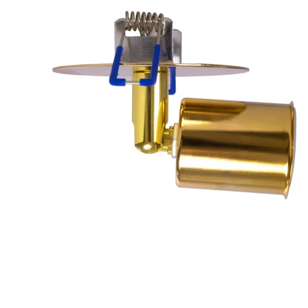 GloboStar® SARA 999-0060 Χωνευτό Φωτιστικό Οροφής Σποτ Μονόφωτο 1 x E27 IP20 Χρυσό Μέταλλο - Μ8,5 x Π8,5 x Υ11cm - Image 3