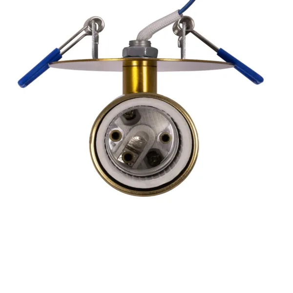 GloboStar® SARA 999-0061 Χωνευτό Φωτιστικό Οροφής Σποτ Μονόφωτο 1 x E27 IP20 Χρυσό Μέταλλο - Μ8,5 x Π8,5 x Υ11cm - Image 2