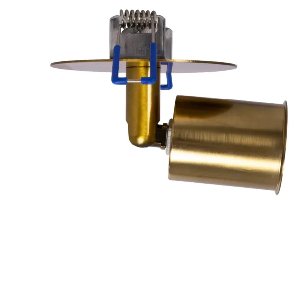 GloboStar® SARA 999-0061 Χωνευτό Φωτιστικό Οροφής Σποτ Μονόφωτο 1 x E27 IP20 Χρυσό Μέταλλο - Μ8,5 x Π8,5 x Υ11cm - Image 3