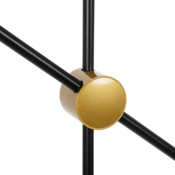 GloboStar® JOLIET 999-0044 Μοντέρνο Φωτιστικό Οροφής Πλέγμα Πολύφωτο 4 x G9 IP20 Μαύρο & Χρυσό Μέταλλο - Μ93 x Π20 x Υ106cm - Image 7