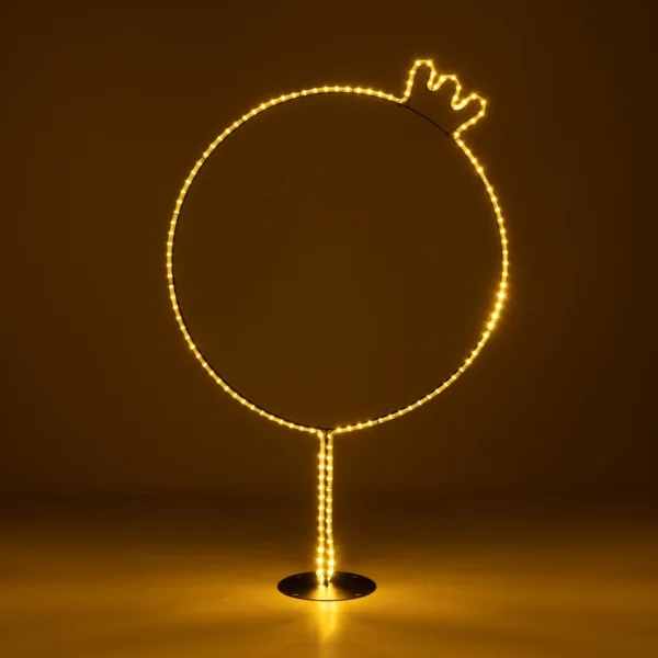 GLOBOSTAR® XMAS-CROWN-BIG Χριστουγεννιάτικο Διακοσμητικό Φωτιστικό LED 27.3W 1092lm 360° AC 220-240V Αδιάβροχο IP65 Θερμό Λευκό 2700K  - Μαύρο & Διάφανο - Μ88 x Π25 x Υ136cm - 2 Χρόνια Εγγύηση - Image 2