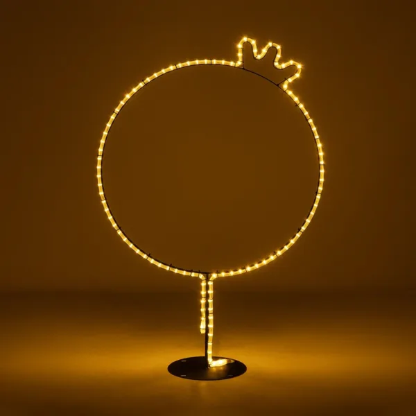 GLOBOSTAR® XMAS-CROWN-SMALL Χριστουγεννιάτικο Διακοσμητικό Φωτιστικό LED 15,6W 624lm 360° AC 220-240V Αδιάβροχο IP65 Θερμό Λευκό 2700K - Μαύρο & Διάφανο - M73 x Π25 x Υ106cm - 2 Χρόνια Εγγύηση - Image 2