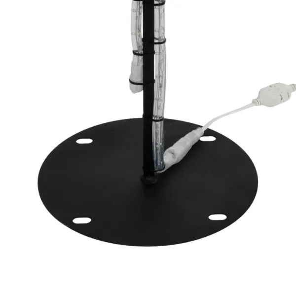 GLOBOSTAR® XMAS-CROWN-SMALL Χριστουγεννιάτικο Διακοσμητικό Φωτιστικό LED 15,6W 624lm 360° AC 220-240V Αδιάβροχο IP65 Θερμό Λευκό 2700K - Μαύρο & Διάφανο - M73 x Π25 x Υ106cm - 2 Χρόνια Εγγύηση - Image 5