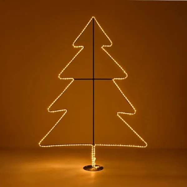 GLOBOSTAR® XMAS-TREE-BIG Χριστουγεννιάτικο Διακοσμητικό Φωτιστικό LED 27.3W 1092lm 360° AC 220-240V Αδιάβροχο IP65 Θερμό Λευκό 2700K  - Μαύρο & Διάφανο - Μ134 x Π25 x Υ188cm - 2 Χρόνια Εγγύηση - Image 2