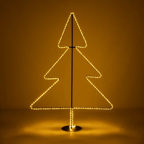 GLOBOSTAR® XMAS-TREE-SMALL Χριστουγεννιάτικο Διακοσμητικό Φωτιστικό LED 19,5W 780lm 360° AC 220-240V Αδιάβροχο IP65 Θερμό Λευκό 2700K - Μαύρο & Διάφανο - M102 x Π25 x Υ142cm - 2 Χρόνια Εγγύηση - Image 2