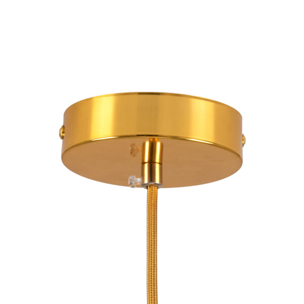 GLOBOSTAR® MAVERICK 00940 Μοντέρνο Κρεμαστό Φωτιστικό Οροφής με Ντουί 1 x E27 AC 220-240V IP20 - Χρυσό & Λευκό - Μ30 x Π30 x Υ48cm - Image 7