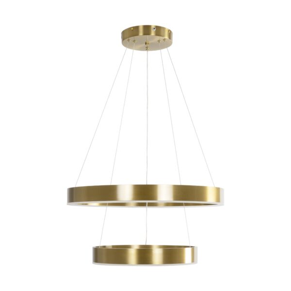 kelvo® VENOM 61187-DECO Μοντέρνο Κρεμαστό Φωτιστικό Οροφής LED 75W 8818lm 120° AC 220-240V IP20 Ρυθμιζόμενο Λευκό CCT με Χειριστήριο από 2700K έως 6000K Dimmable - Lumileds SMD Chip - Χρυσό Βούρτσας - Μ60 x Π60 x Υ40cm - 3 Χρόνια Εγγύηση - Image 6