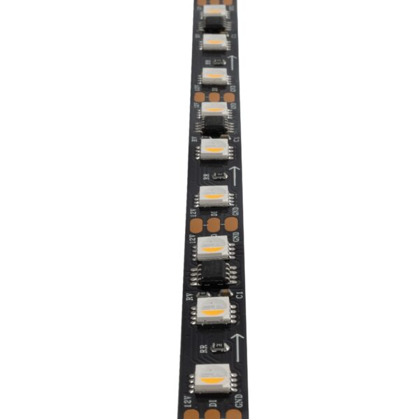 GloboStar® DIGIPRO 90773 Ψηφιακή Ταινία LED SMD 5050 12W/m 60LED/m 20PIXEL/m SPI/TTL Protocol IC TM1814/UCS1912/UCS2912 1200lm/m 120° DC 12V IP20 Πολύχρωμη RGB+WW - Dimmable - Λευκό Σώμα - Μ5000 x Π10 x Υ2mm - Συσκευασία 5 Μέτρων - 5 Χρόνια Εγγύηση - Image 4