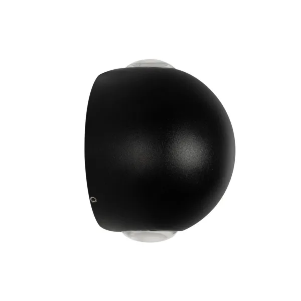 GLOBOSTAR® VEGA 60672 Μοντέρνο Φωτιστικό Τοίχου - Απλίκα LED 6W 750lm 30° AC 220-240V Αδιάβροχο IP65 Θερμό Λευκό 2700K - Bridgelux COB Chip & TÜV SÜD Driver - Μαύρο Ματ - Μ10 x Π7.5 x Υ10cm - 5 Χρόνια Εγγύηση - Image 3