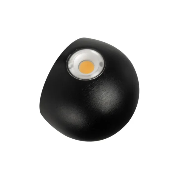 GLOBOSTAR® VEGA 60672 Μοντέρνο Φωτιστικό Τοίχου - Απλίκα LED 6W 750lm 30° AC 220-240V Αδιάβροχο IP65 Θερμό Λευκό 2700K - Bridgelux COB Chip & TÜV SÜD Driver - Μαύρο Ματ - Μ10 x Π7.5 x Υ10cm - 5 Χρόνια Εγγύηση - Image 5