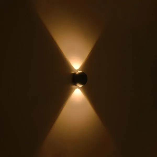 GLOBOSTAR® VEGA 60672 Μοντέρνο Φωτιστικό Τοίχου - Απλίκα LED 6W 750lm 30° AC 220-240V Αδιάβροχο IP65 Θερμό Λευκό 2700K - Bridgelux COB Chip & TÜV SÜD Driver - Μαύρο Ματ - Μ10 x Π7.5 x Υ10cm - 5 Χρόνια Εγγύηση - Image 7