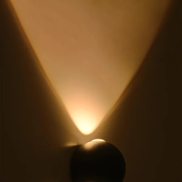 GLOBOSTAR® VEGA 60672 Μοντέρνο Φωτιστικό Τοίχου - Απλίκα LED 6W 750lm 30° AC 220-240V Αδιάβροχο IP65 Θερμό Λευκό 2700K - Bridgelux COB Chip & TÜV SÜD Driver - Μαύρο Ματ - Μ10 x Π7.5 x Υ10cm - 5 Χρόνια Εγγύηση - Image 8