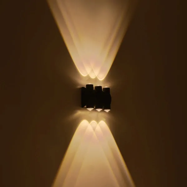 GLOBOSTAR® ARC 60680 Μοντέρνο Φωτιστικό Τοίχου - Απλίκα LED 12W 1500lm 30° AC 220-240V Αδιάβροχο IP65 Θερμό Λευκό 2700K - CREE XPE Chip & TÜV SÜD Driver - Μαύρο Ματ - Μ14 x Π4.8 x Υ11.5cm - 5 Χρόνια Εγγύηση - Image 8
