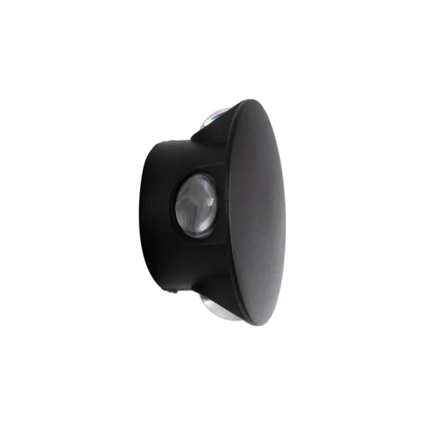 GLOBOSTAR® SOL 60689 Μοντέρνο Φωτιστικό Τοίχου - Απλίκα LED 8W 1000lm 30° AC 220-240V Αδιάβροχο IP65 Θερμό Λευκό 2700K - CREE XPE Chip & TÜV SÜD Driver - Μαύρο Ματ - Μ10 x Π5 x Υ10cm - 5 Χρόνια Εγγύηση - Image 3